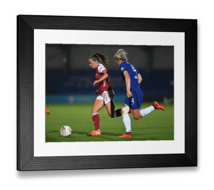 Framed Print : McCabe vs. Bright: A Continental Cup Showdown - Chelsea Women vs. Arsenal Women
