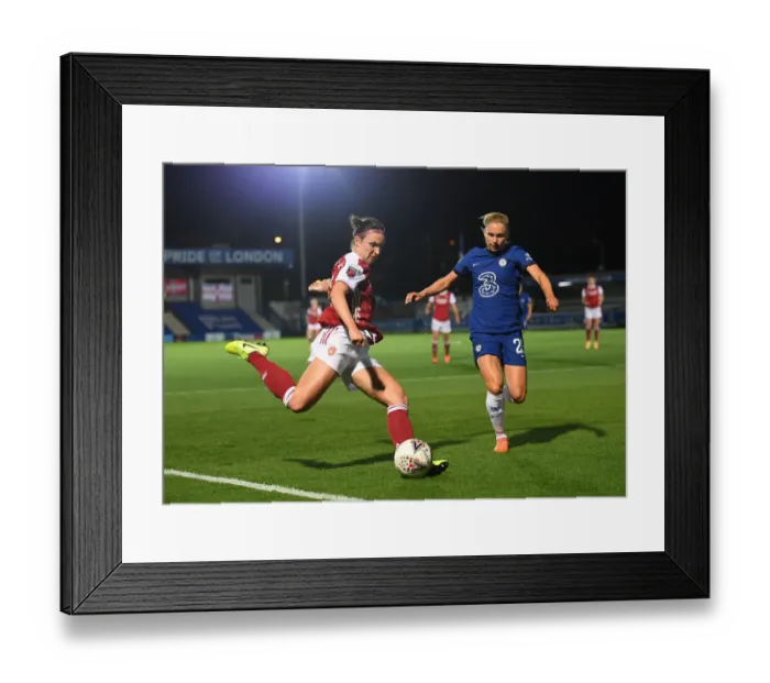 Framed Print : Chelsea Women vs. Arsenal Women: Continental Cup Clash at Kingsmeadow Framed Print : Chelsea Women vs. Arsenal Women: Continental Cup Clash at Kingsmeadow