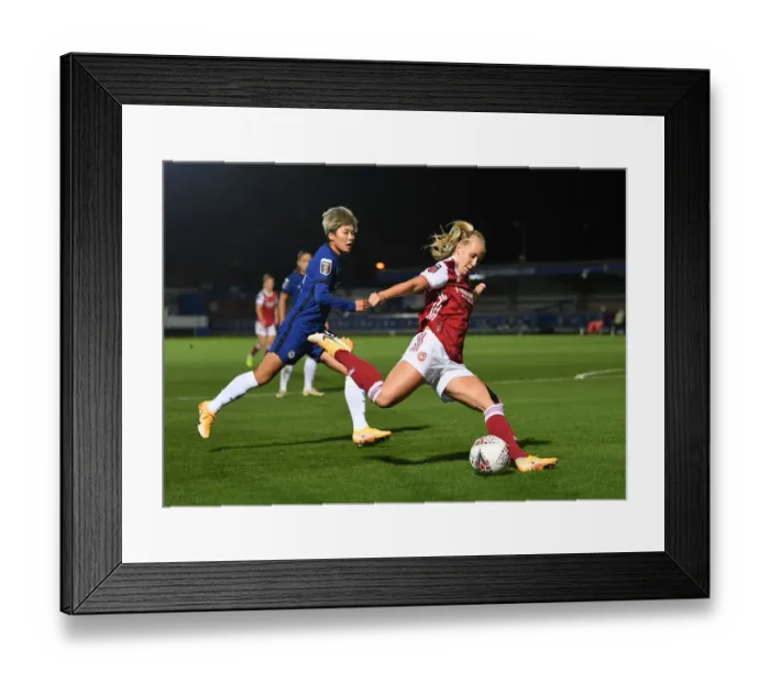 Framed Print : Beth Mead Faces Pressure from So-Yun Ji in Intense Chelsea Women vs Arsenal Women Continental Cup Clash Framed Print : Beth Mead Faces Pressure from So-Yun Ji in Intense Chelsea Women vs Arsenal Women Continental Cup Clash
