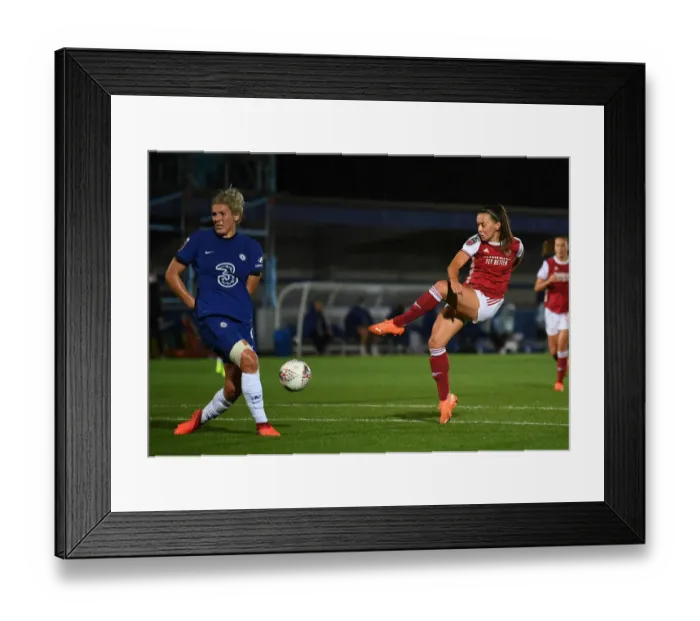 Framed Print : Battle of the Women's Continental Cup: McCabe vs. Bright - A Clash of Titans: Chelsea vs. Arsenal Framed Print : Battle of the Women's Continental Cup: McCabe vs. Bright - A Clash of Titans: Chelsea vs. Arsenal