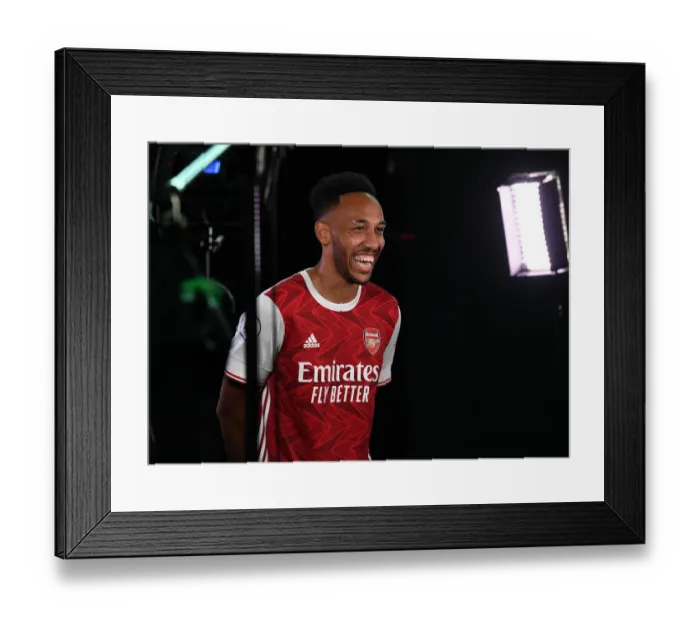 Framed Print : Arsenal First Team 2020-21: Pierre-Emerick Aubameyang at Arsenal Photocall Framed Print : Arsenal First Team 2020-21: Pierre-Emerick Aubameyang at Arsenal Photocall