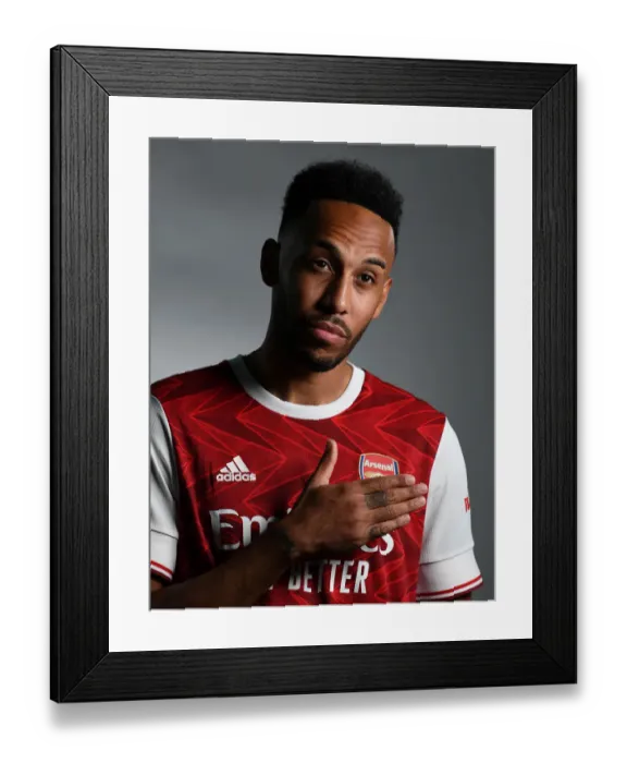 Framed Print : Arsenal First Team 2020-21: Pierre-Emerick Aubameyang at Arsenal Photocall