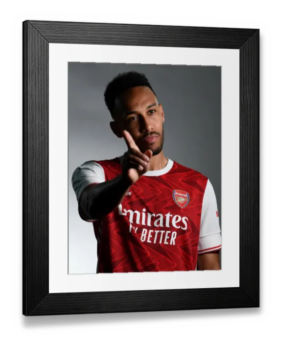 Framed Print : Arsenal First Team 2020-21: Pierre-Emerick Aubameyang at Arsenal Photocall