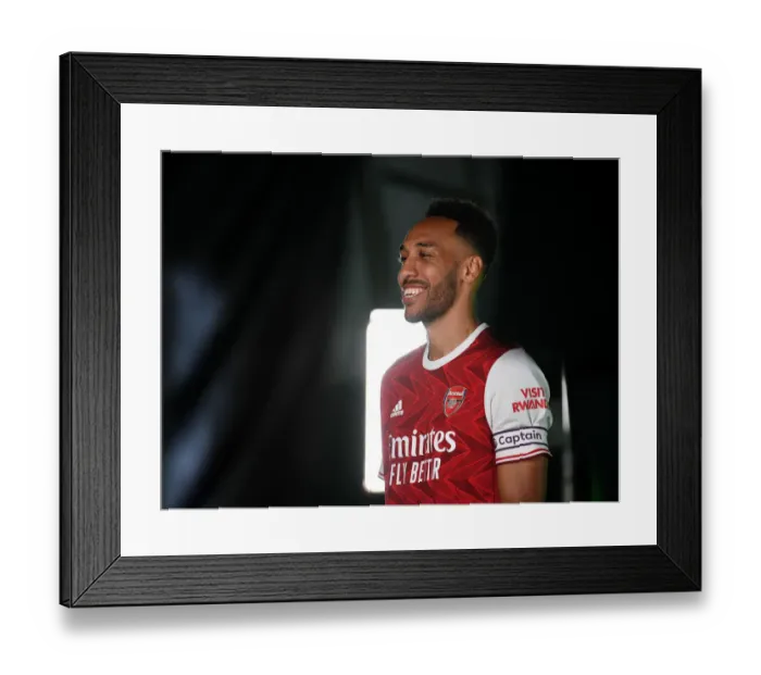 Framed Print : Arsenal First Team 2020-21: Pierre-Emerick Aubameyang's Portraits