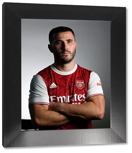 Arsenal First Team 2020-21: Sead Kolasinac at Arsenal Photocall