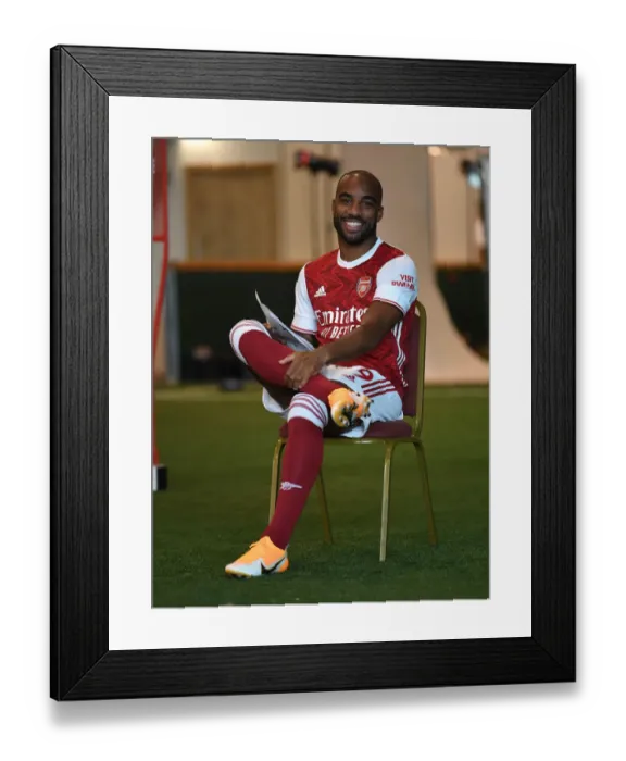 Framed Print : Arsenal First Team 2020-21: Alexandre Lacazette at Arsenal Photocall Framed Print : Arsenal First Team 2020-21: Alexandre Lacazette at Arsenal Photocall