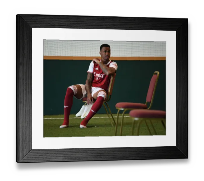 Framed Print : Arsenal First Team 2020-21: Gabriel Magalhaes at Arsenal Photocall