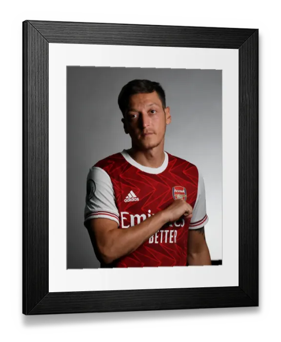 Framed Print : Arsenal First Team 2020-21: Mesut Ozil at Arsenal Media Photocall Framed Print : Arsenal First Team 2020-21: Mesut Ozil at Arsenal Media Photocall