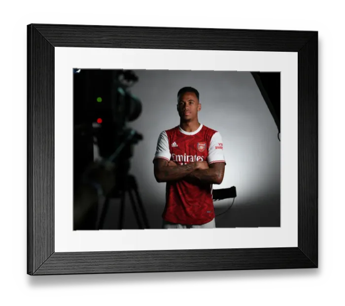 Framed Print : Arsenal First Team 2020-21: Gabriel Magalhaes at Arsenal Photocall