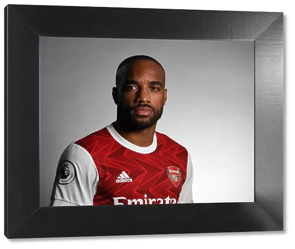 Arsenal Football Club: Alexandre Lacazette at 2020-21 First Team Photocall