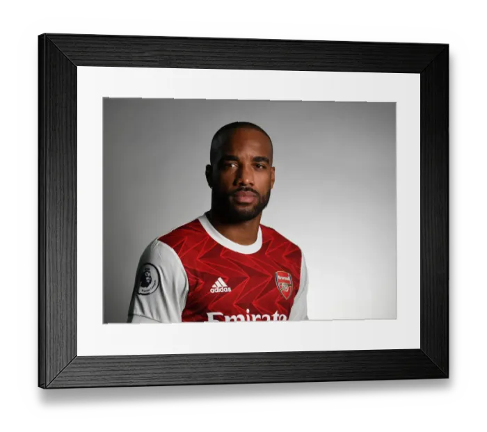 Framed Print : Arsenal Football Club: Alexandre Lacazette at 2020-21 First Team Photocall Framed Print : Arsenal Football Club: Alexandre Lacazette at 2020-21 First Team Photocall