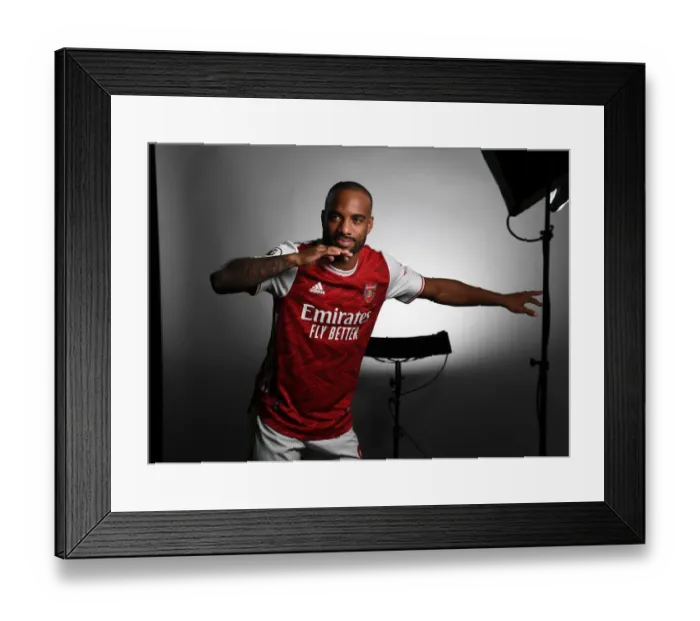 Framed Print : Arsenal First Team 2020-21: Alexandre Lacazette at Media Photocall Framed Print : Arsenal First Team 2020-21: Alexandre Lacazette at Media Photocall