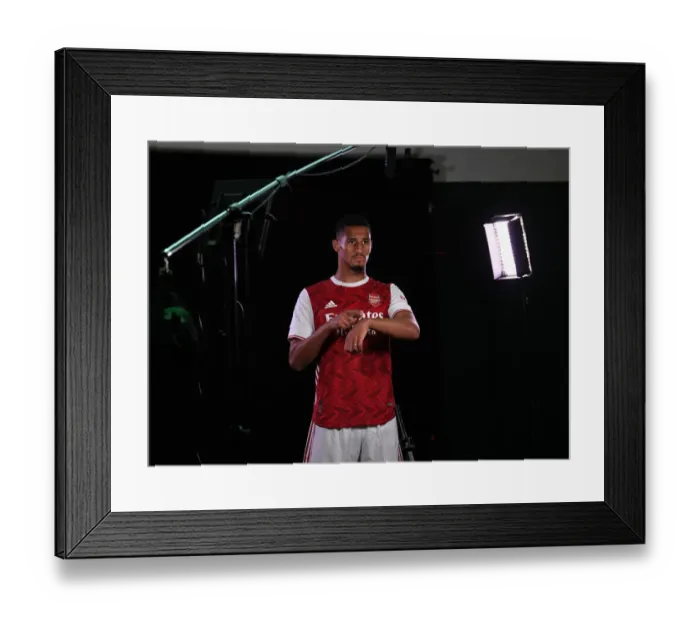 Framed Print : Arsenal First Team 2020-21: William Saliba at Arsenal Media Photocall Framed Print : Arsenal First Team 2020-21: William Saliba at Arsenal Media Photocall