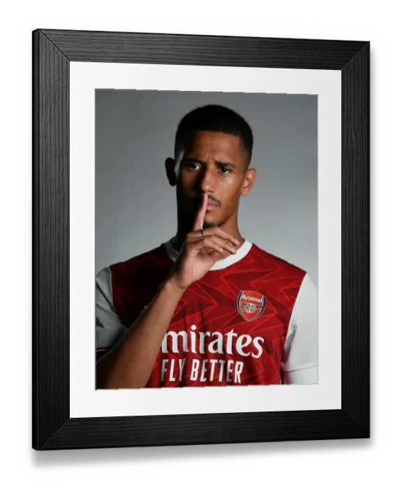 Framed Print : Arsenal 2020-21 First Team: William Saliba's Official Presentation Framed Print : Arsenal 2020-21 First Team: William Saliba's Official Presentation
