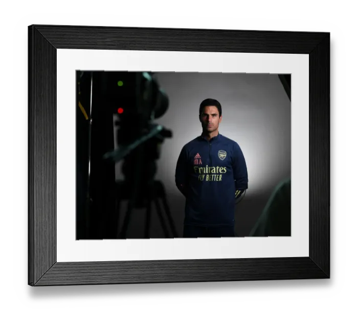 Framed Print : Arsenal FC: Mikel Arteta at 2020-21 First Team Photocall