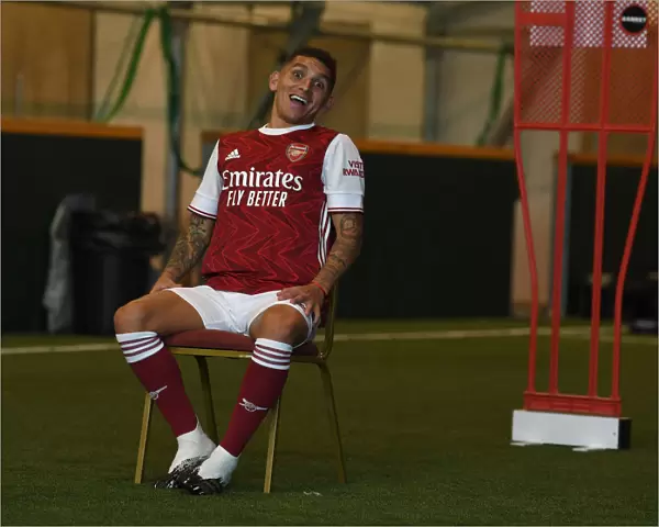 Arsenal First Team 2020-21: Lucas Torreira at Arsenal Media Photocall