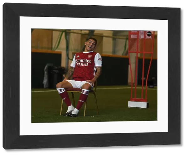 Arsenal First Team 2020-21: Lucas Torreira at Arsenal Media Photocall