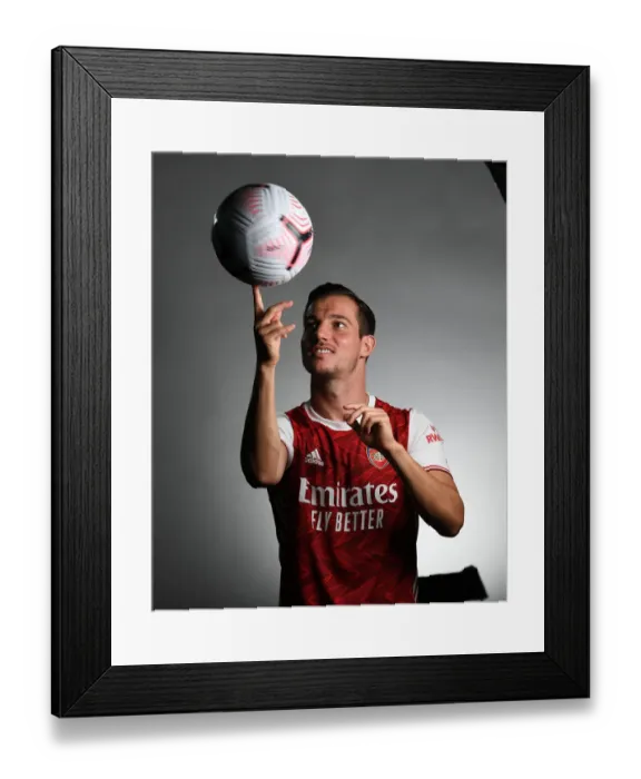 Framed Print : Arsenal First Team 2020-21: Cedric Soares at Arsenal Media Photocall