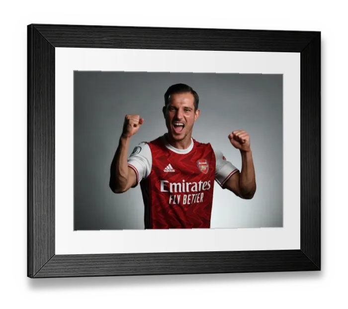 Framed Print : Arsenal 2020-21: Cedric Soares Presented to the First Team