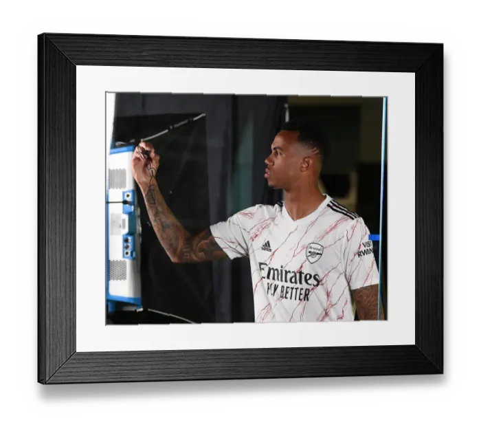 Framed Print : Arsenal First Team 2020-21: Gabriel Magalhaes at Arsenal Photocall