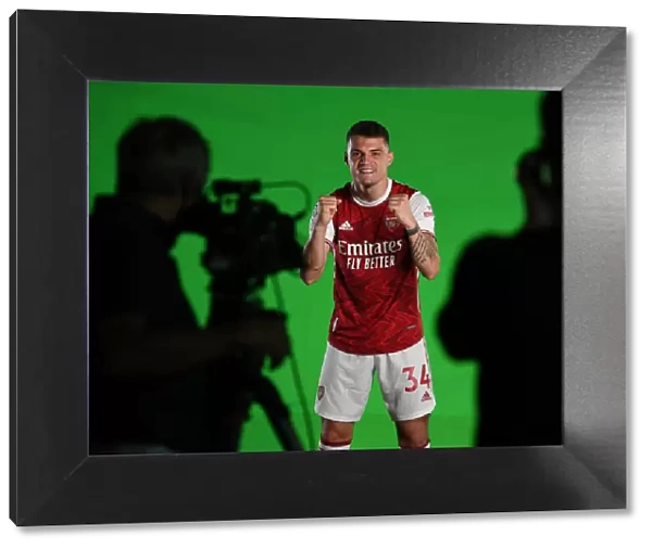Arsenal 2020-21 First Team: Granit Xhaka at Arsenal Media Photocall