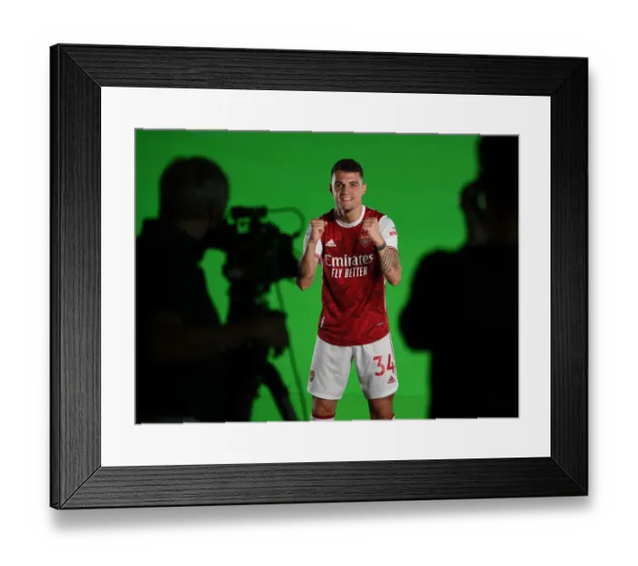 Framed Print : Arsenal 2020-21 First Team: Granit Xhaka at Arsenal Media Photocall