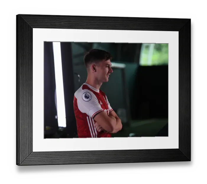 Framed Print : Arsenal 2020-21: Kieran Tierney's Unwavering Concentration Framed Print : Arsenal 2020-21: Kieran Tierney's Unwavering Concentration