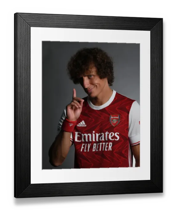 Framed Print : Arsenal 2020-21 First Team: David Luiz at Media Photocall