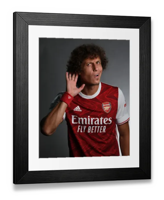 Framed Print : Arsenal 2020-21: David Luiz at First Team Photocall