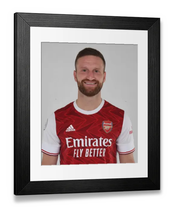 Framed Print : Arsenal Football Club: 2020-21 Season - Shkodran Mustafi at London Colney Training Ground
