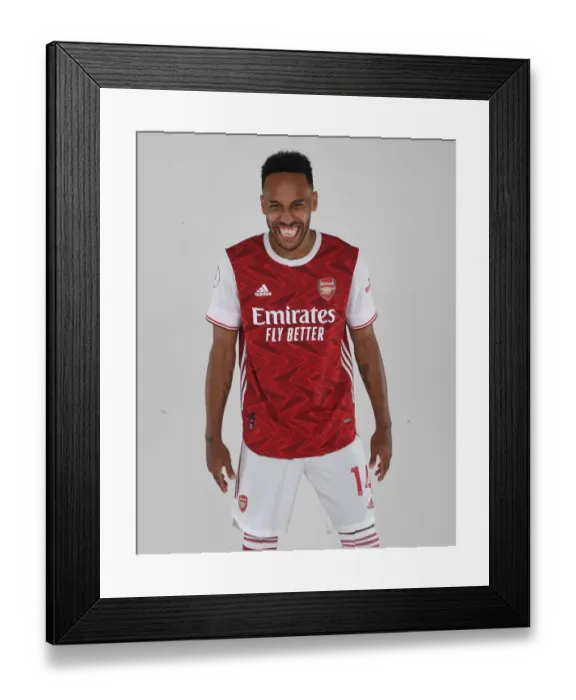 Framed Print : Arsenal First Team 2020-21: Aubameyang at Team Photocall Framed Print : Arsenal First Team 2020-21: Aubameyang at Team Photocall