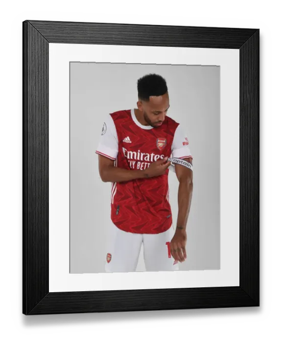 Framed Print : Arsenal First Team 2020-21: Pierre-Emerick Aubameyang at Team Photocall Framed Print : Arsenal First Team 2020-21: Pierre-Emerick Aubameyang at Team Photocall