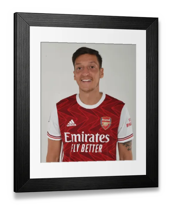 Framed Print : Arsenal First Team: Mesut Ozil at 2020-21 Photocall