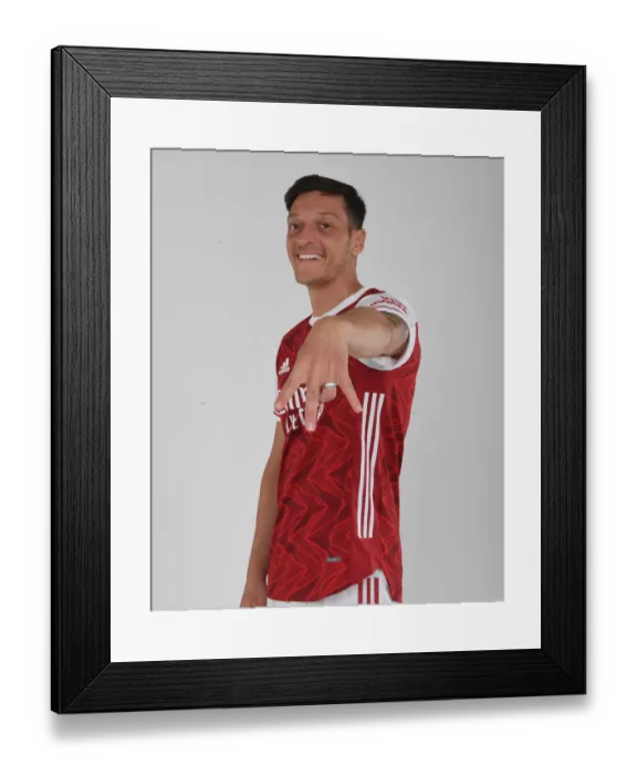 Framed Print : Arsenal Football Club: Mesut Ozil at 2020-21 Training Session