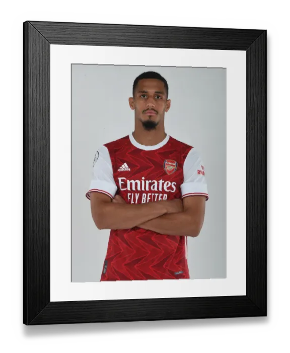 Framed Print : Arsenal's William Saliba Ready for 2020-21 Season: Training in Full Swing