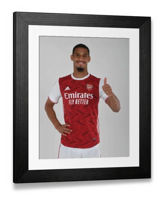 Framed Print : Arsenal Training: William Saliba Focuses Ahead of 2020-21 Season