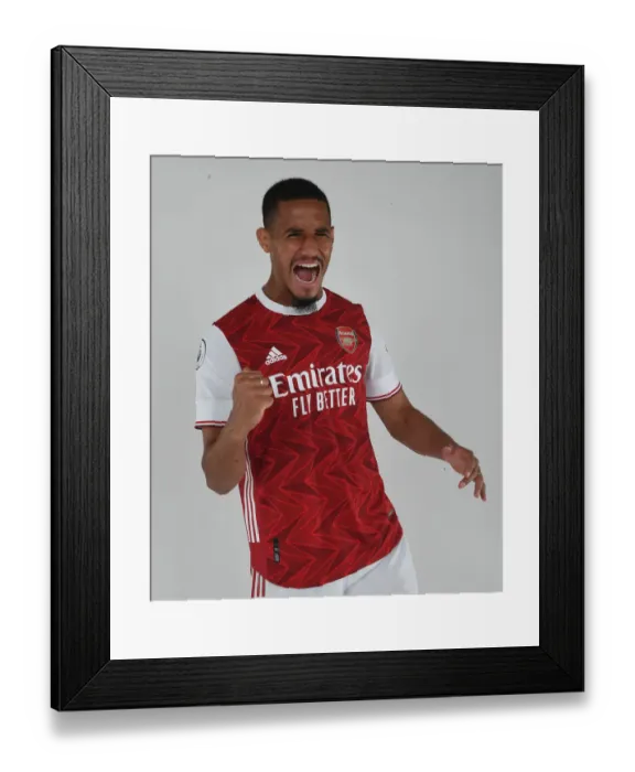 Framed Print : Arsenal FC: 2020-21 First Team Photocall - William Saliba Framed Print : Arsenal FC: 2020-21 First Team Photocall - William Saliba