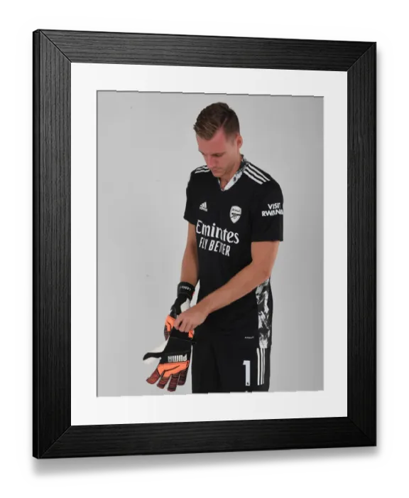 Framed Print : Arsenal FC 2020-21: Bernd Leno at Arsenal First Team Photocall