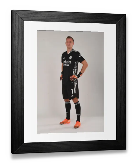 Framed Print : Arsenal FC 2020-21: Bernd Leno at Arsenal First Team Photocall
