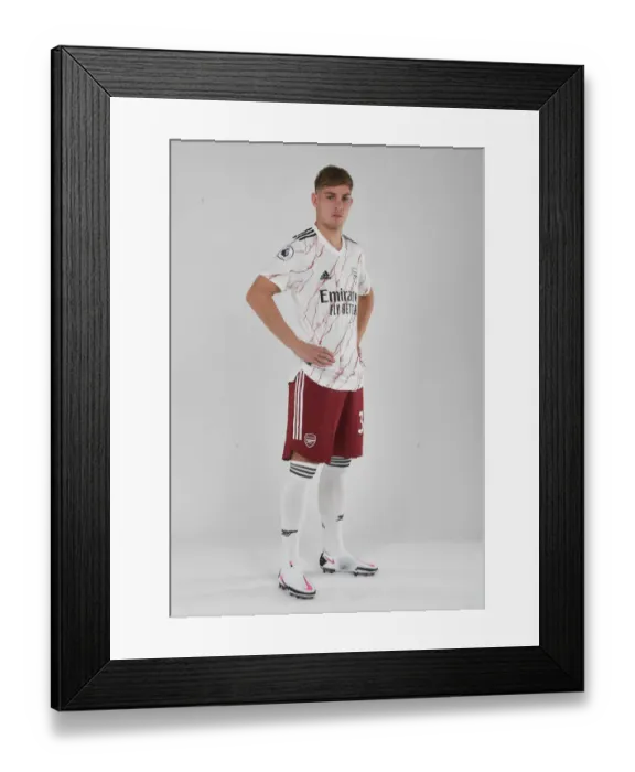 Framed Print : Emile Smith Rowe Training with Arsenal during 2020-21 Season