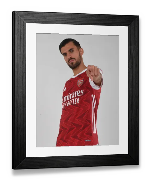 Framed Print : Arsenal First Team: 2020-21 Photocall - Dani Ceballos