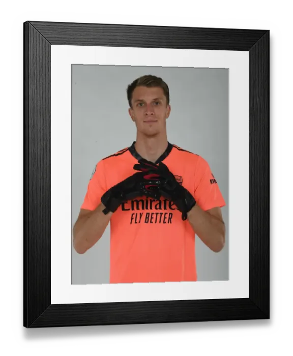 Framed Print : Arsenal First Team: Matt Macey in Training, 2020-21 Season