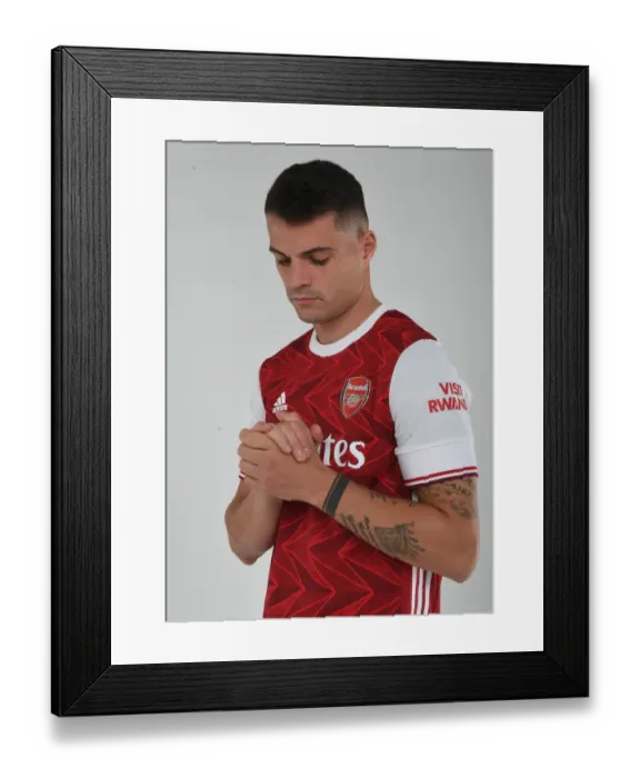 Framed Print : Arsenal's Granit Xhaka Gears Up for 2020-21 Season in Training
