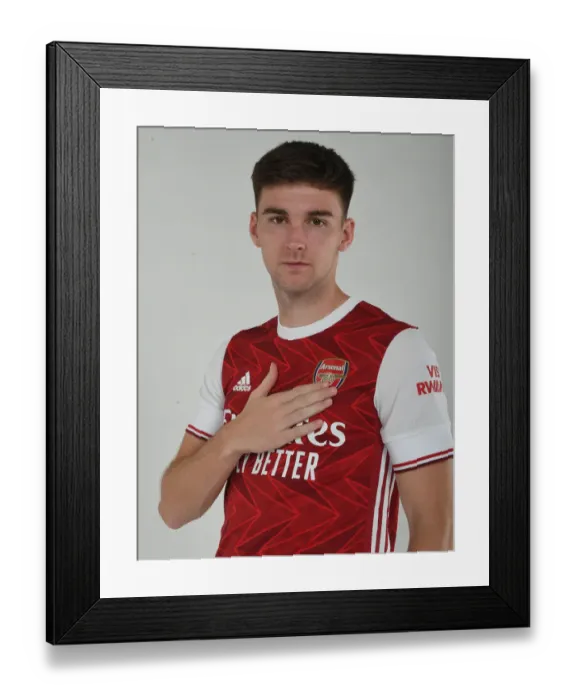 Framed Print : Arsenal's Kieran Tierney at 2020-21 First Team Training Framed Print : Arsenal's Kieran Tierney at 2020-21 First Team Training