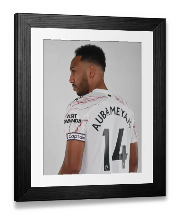 Framed Print : Arsenal's Aubameyang at 2020-21 Team Photocall Framed Print : Arsenal's Aubameyang at 2020-21 Team Photocall