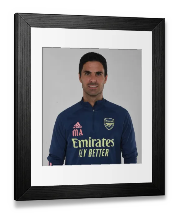Framed Print : Arsenal First Team 2020-21: Mikel Arteta at Training Ground