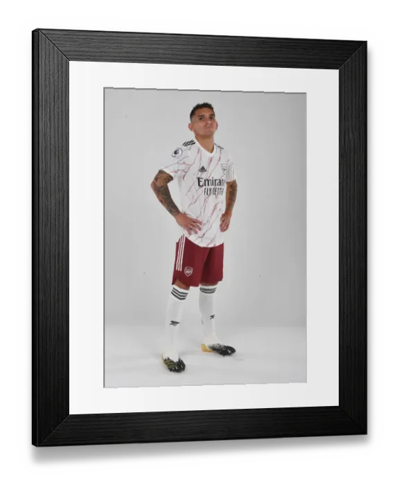 Framed Print : Arsenal 2020-21 Team: Lucas Torreira at First Team Photocall