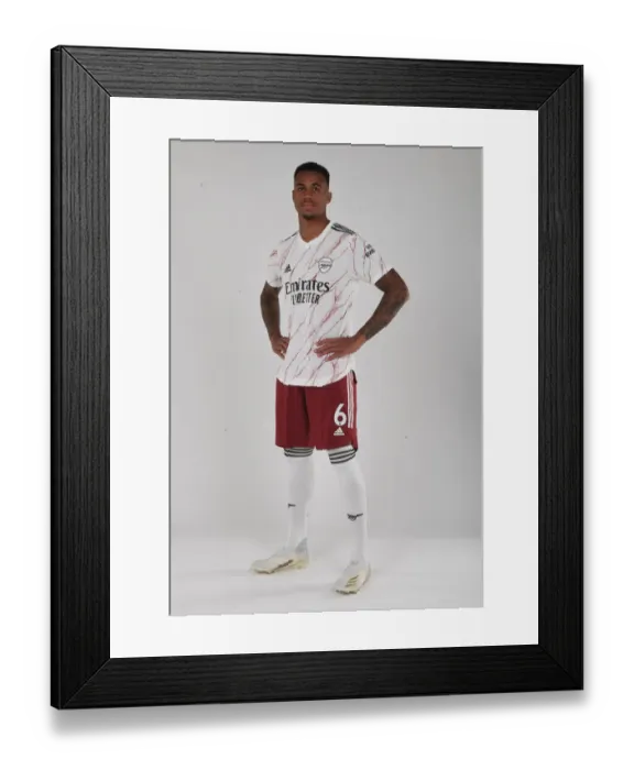 Framed Print : Arsenal's Gabriel Gears Up for 2020-21 Season at Training