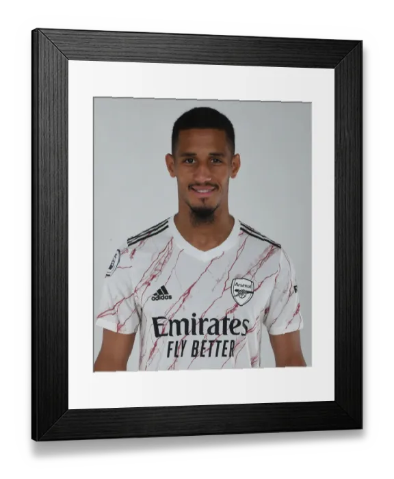 Framed Print : Arsenal's William Saliba Prepares for 2020-21 Season: Training at London Colney
