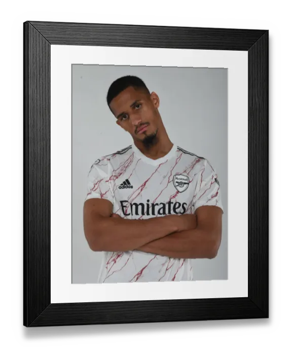 Framed Print : Arsenal's William Saliba Prepares for 2020-21 Season in Training
